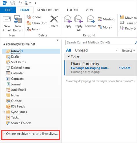 online archive not showing in outlook|Manage email storage with online archive mailboxes.